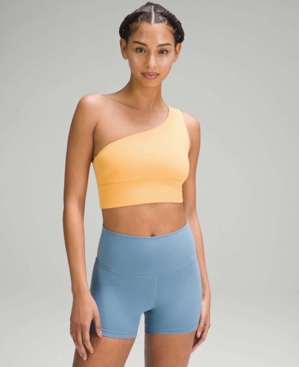 Lululemon Size 4 Align Asymmetrical Bra Light Support - Mango Dream